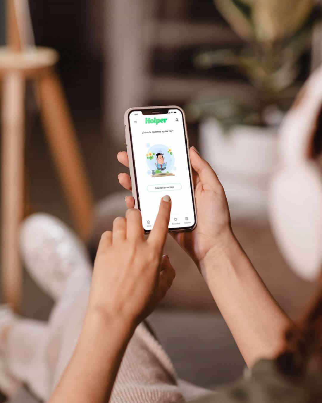 Solicita tu servicio Holper desde la app